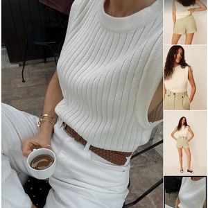 Claire Rose NA-KD Ribbed Knitted Vest